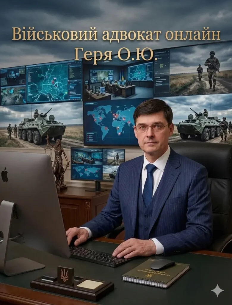 Військовий адвокат онлайн Геря О.Юю на роботі