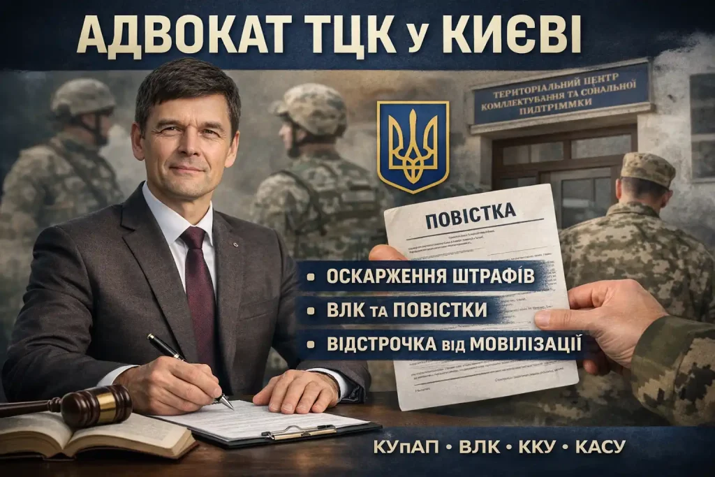 Адвокат ТЦК Київ консультація військове право